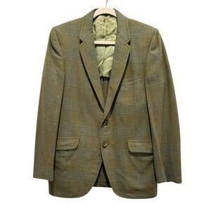 Vintage Kingsridge Custom Men’s Blazer 38 Regular Green Glen Plaid Sport Coat